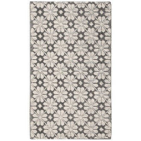 Safavieh 4 x 6 ft. MSR Vermont Hand Woven Rectangle Area Rug, Ivory & Black MSR3503Z-4